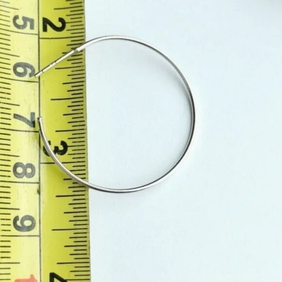 NEW sterling silver fine hoop earrings - Picture 9 of 10